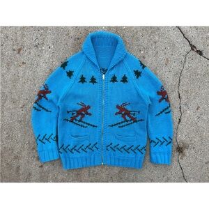 Vintage Hand-knit Cowichan style sweater